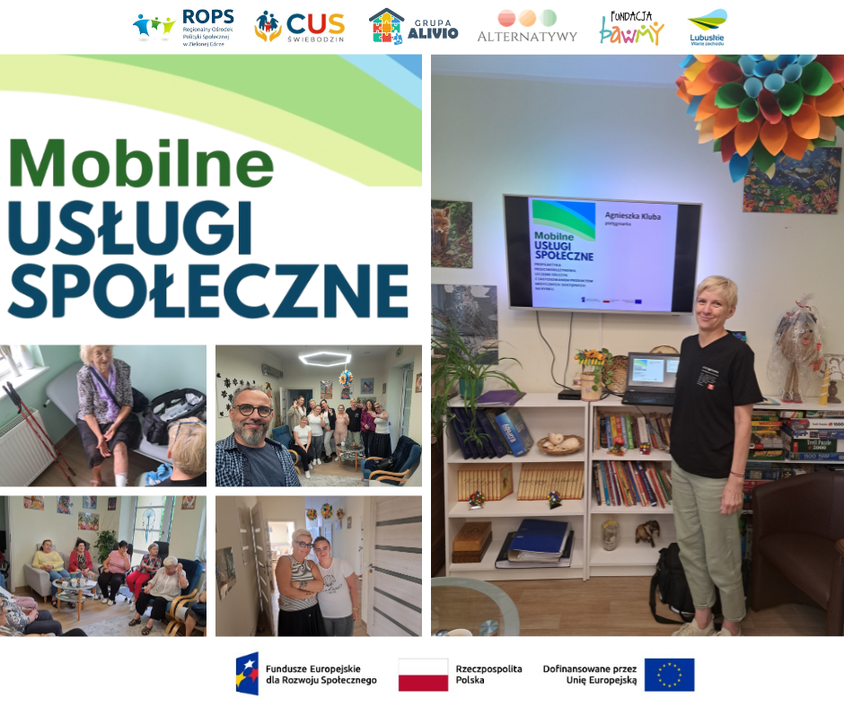 PLAKAT PROMUJĄCY DZIAŁANIA MOBILNYCH USŁUG SPOŁECZNYCH NA TERENIE GMINY ŚWIEBODZIN.